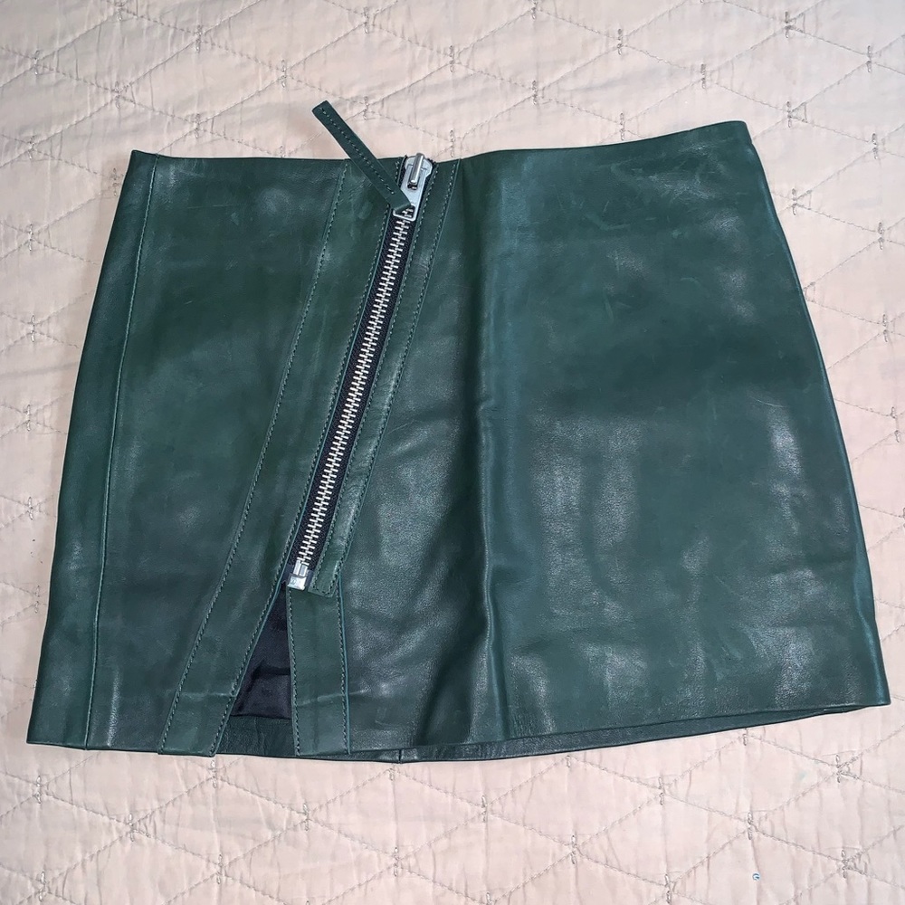 All Saints mini Lucille leather skirt